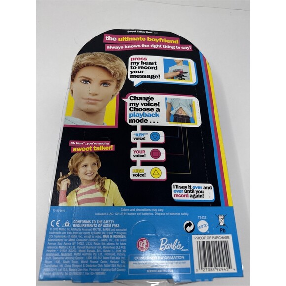 New 2010 Mattel Barbie Doll Sweet Talkin Ken #T7432 - Picture 4 of 5